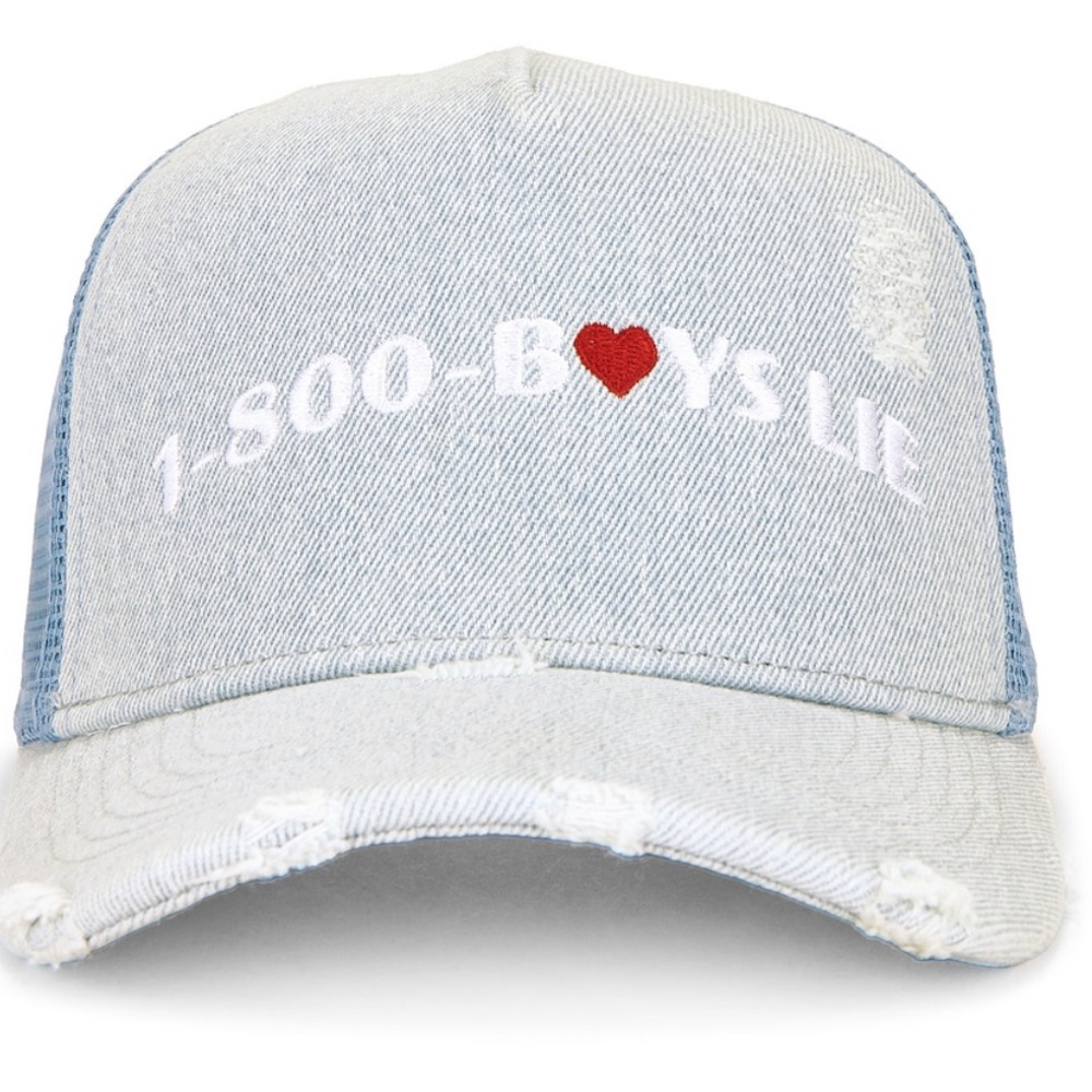 Boys Lie 1-800 Heart Trucker Hat